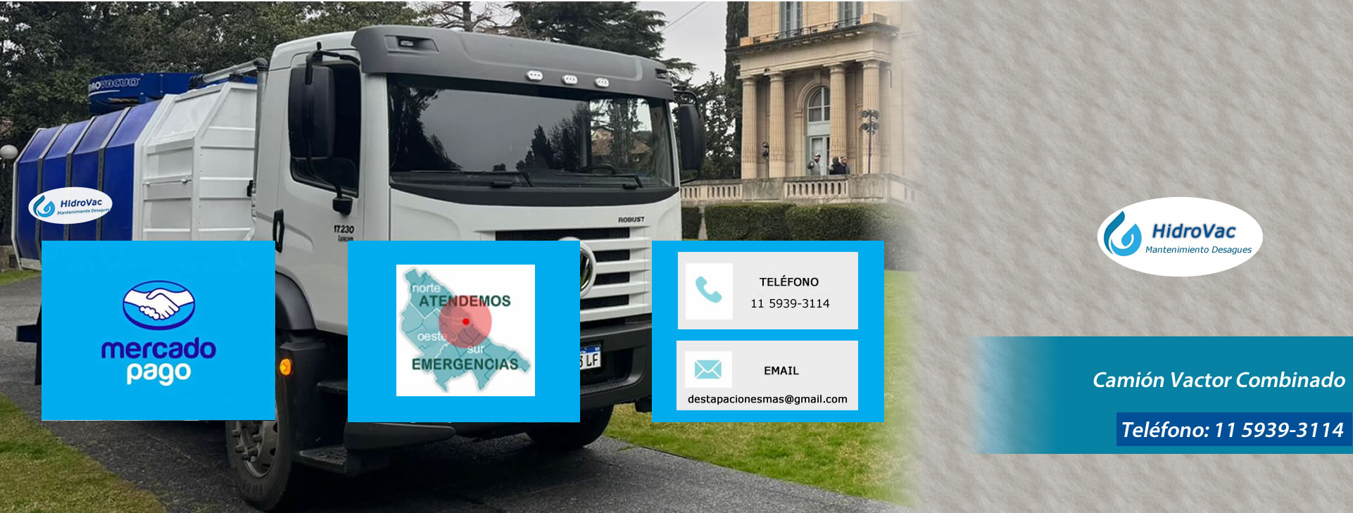 Empresa de Camión Desobstructor Hidrojet en Puerto Madero